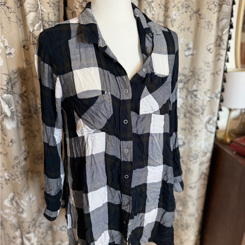Plaid Button-Up Shirt or Dress